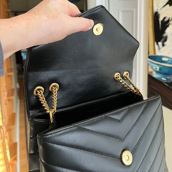 Saint Laurent Loulou Matelassé Small Shoulder Bag - Black Leather - Authentic - Picture 17 of 17